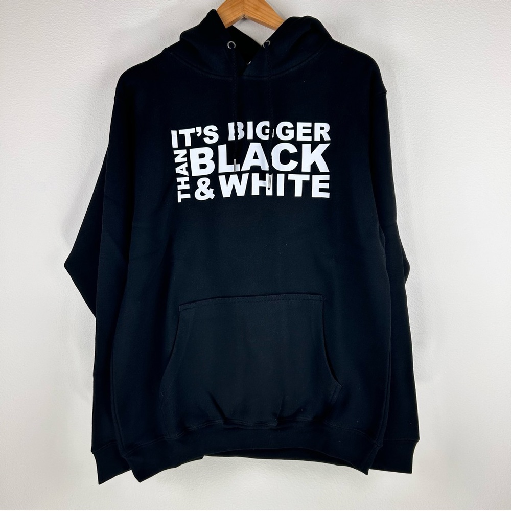 Zuni Sportswear It's Bigger than Black & White Hoodie. Size M